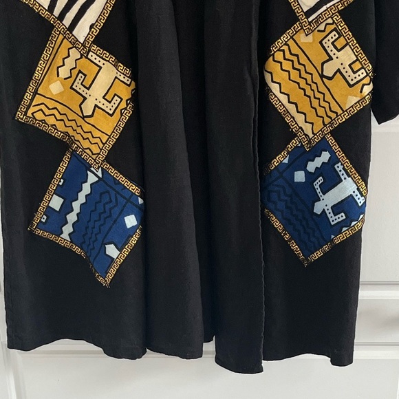 Vintage Koco Collection African Tribal Linen Open Front Longline Duster XL/XXL - Picture 3 of 14